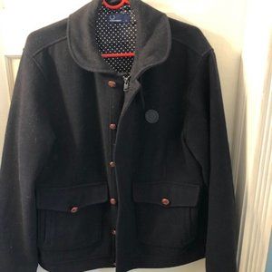 Fred Perry Pea Coat/Donkey Jacket Navy Blue Sz L